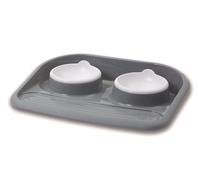 Savic Butler Food Bowl und Water Bowl mit Plateau und Anti -Slip -Füßen