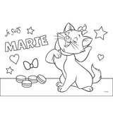 Marie Cat Pages para colorear con plantilla y pegatina vel