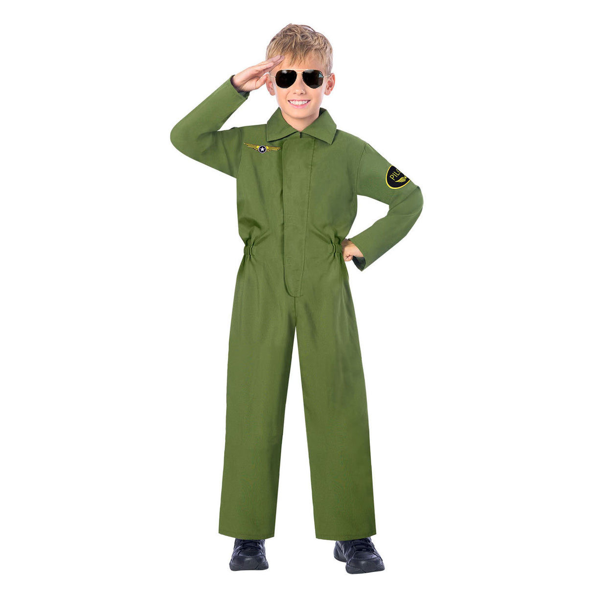 Kanner Kostüm Jumpsuit Pilot, 6-8 Joer