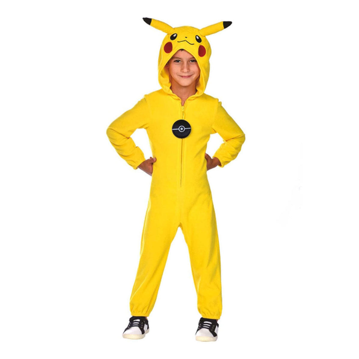 Pokémon Children's Costume Pokemon Pikachu Onesie, 8-10 år gammal