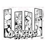 Dessin Block Avengers avec des autocollants et 3 craies, 40 feuilles