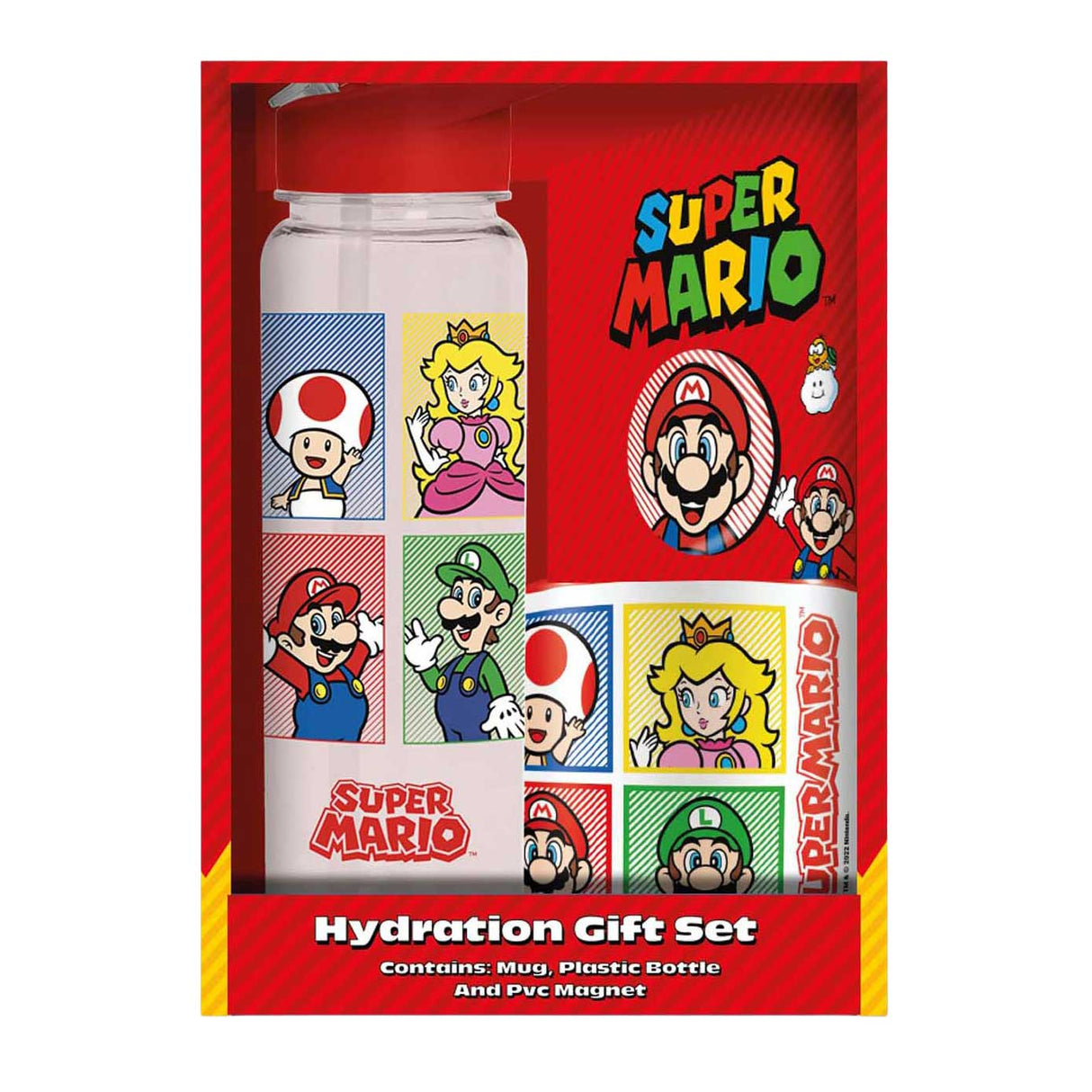 Super Mario Geschenkset – Tasse, Becher und Magnet