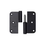 Yale 1067394 - 3 paumellen inox mat zwart afger.hoek rechts 80x80mm | 4 stuks