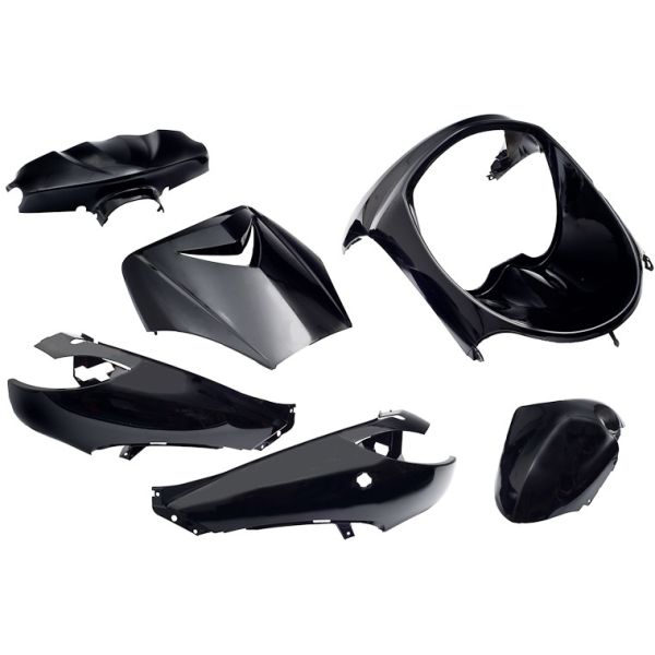 Randplatten-Set 6-teilig für Peugeot Vivacity bis Baujahr 2008 – schwarz metallic