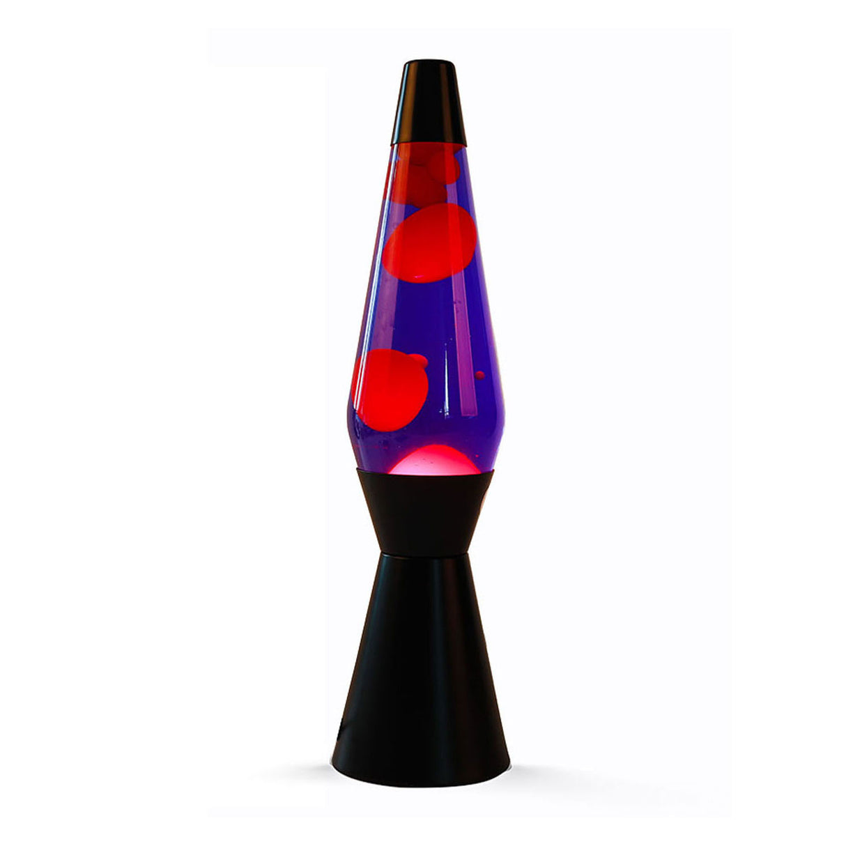 Lavalamp sort lilla, 40 cm