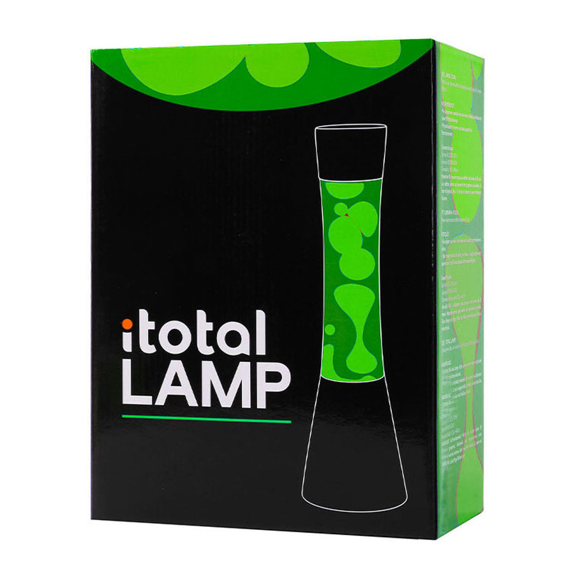 Lavalamp Black Green Yellow, 40 cm