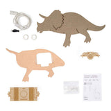 Von Tjalle und Jasper – Dino-Wandleuchte Triceratops – Holz