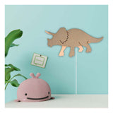 Von Tjalle und Jasper – Dino-Wandleuchte Triceratops – Holz