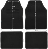 Petex Fußmatte Florida 3 Autoteppich Florida3 Gr.0 Schwarz 4-tlg