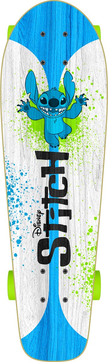 Stitch Skateboard 70 x 20 cm Junior weiß blau grün