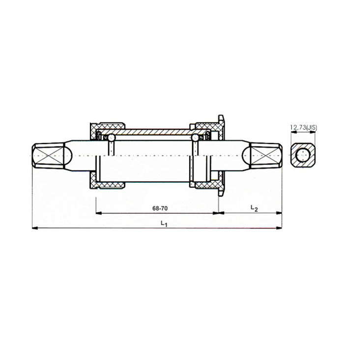 Neco axle ls bottom bracket