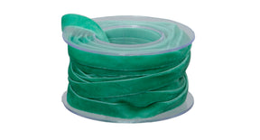Pc. roll velvet ribbon (1 cm) green 8 meter