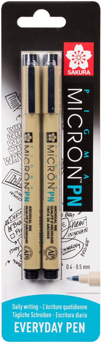 Sakura - Pigma Micron PN Stifte schwarz - 2 Stück
