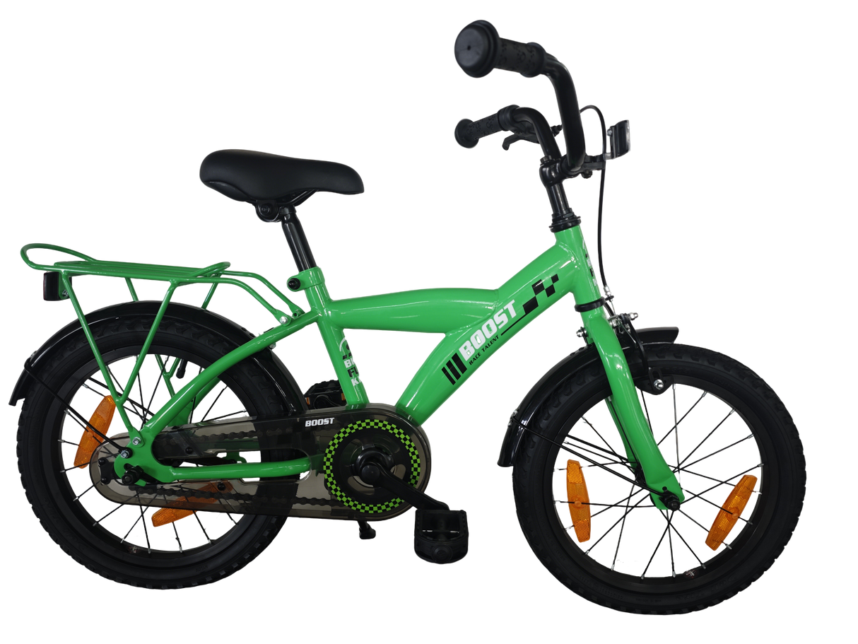 Bikefun Kinderfahrrad Boost 12 Zoll – mit Stützrädern und Bremsnabe – Grün