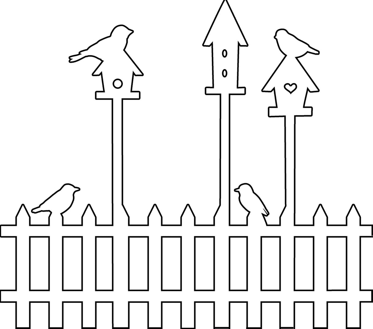 Die Werkstatt des Bastlers • Vorlage für 30 x 30 cm große Vogelhäuschen