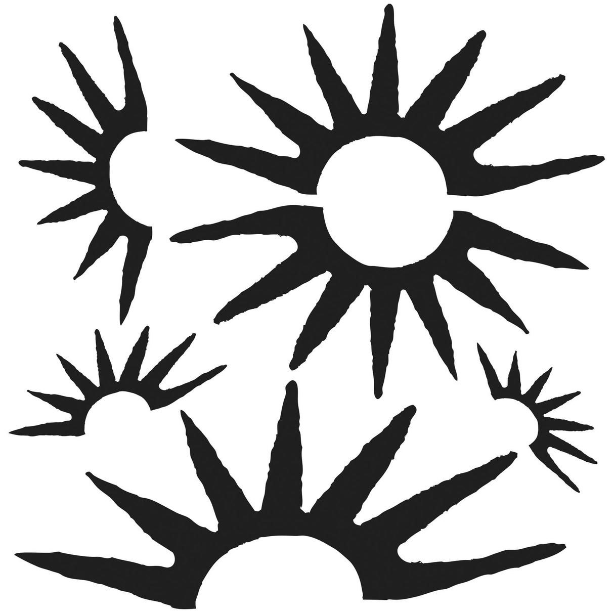 Die Werkstatt des Handwerkers • Schablone 30x30cm Sonnenstrahl