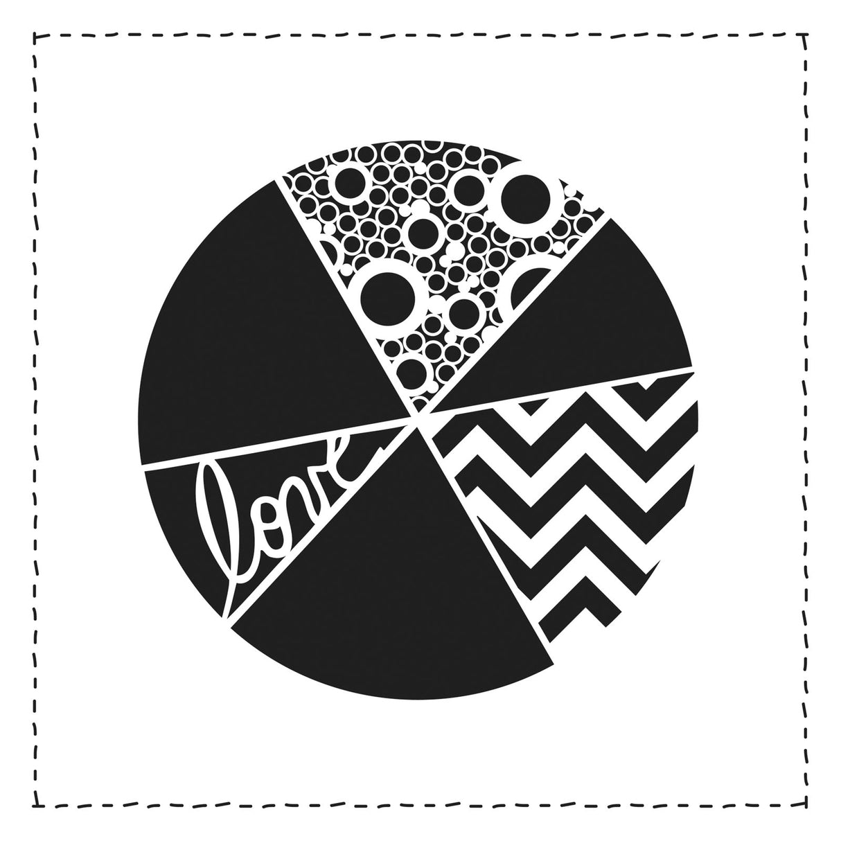 Die Werkstatt des Handwerkers • Vorlage 15 x 15 cm Kreisdiagramm