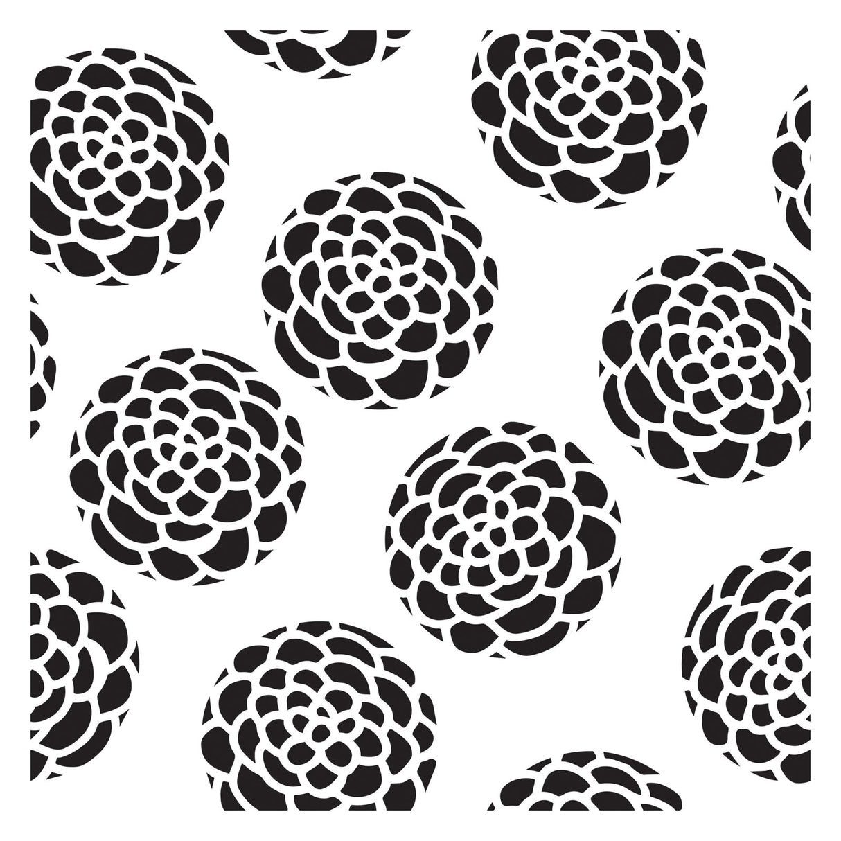 Die Werkstatt des Bastlers • Vorlage 15x15cm Jakobsmuschelblumen
