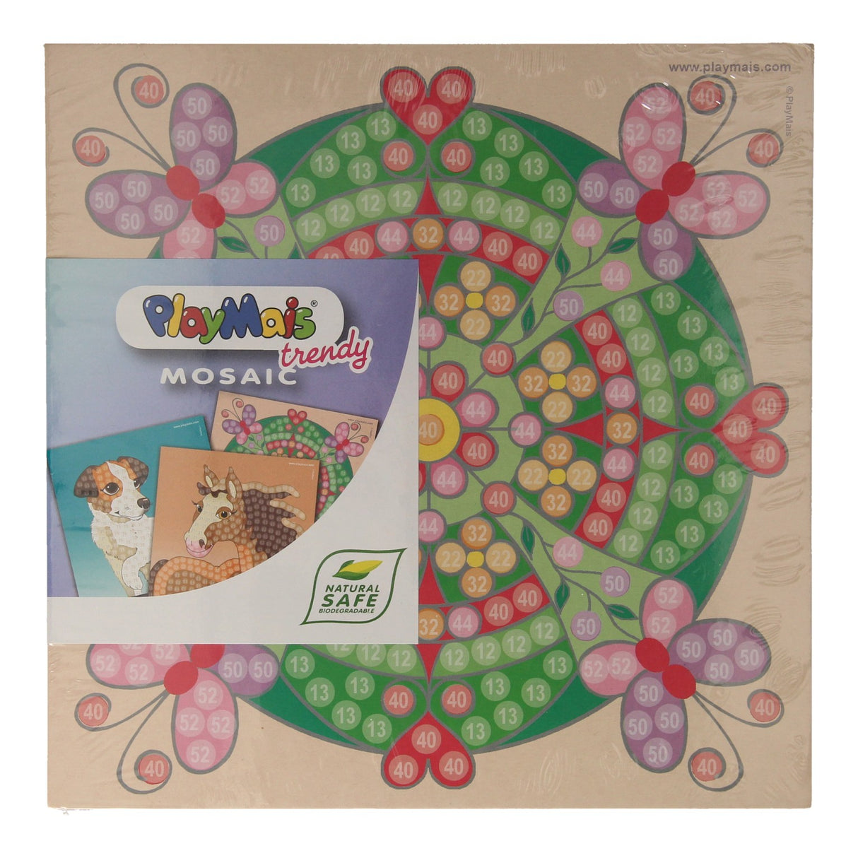 Playmais-Mosaikkarten schmücken trendige Mandalas