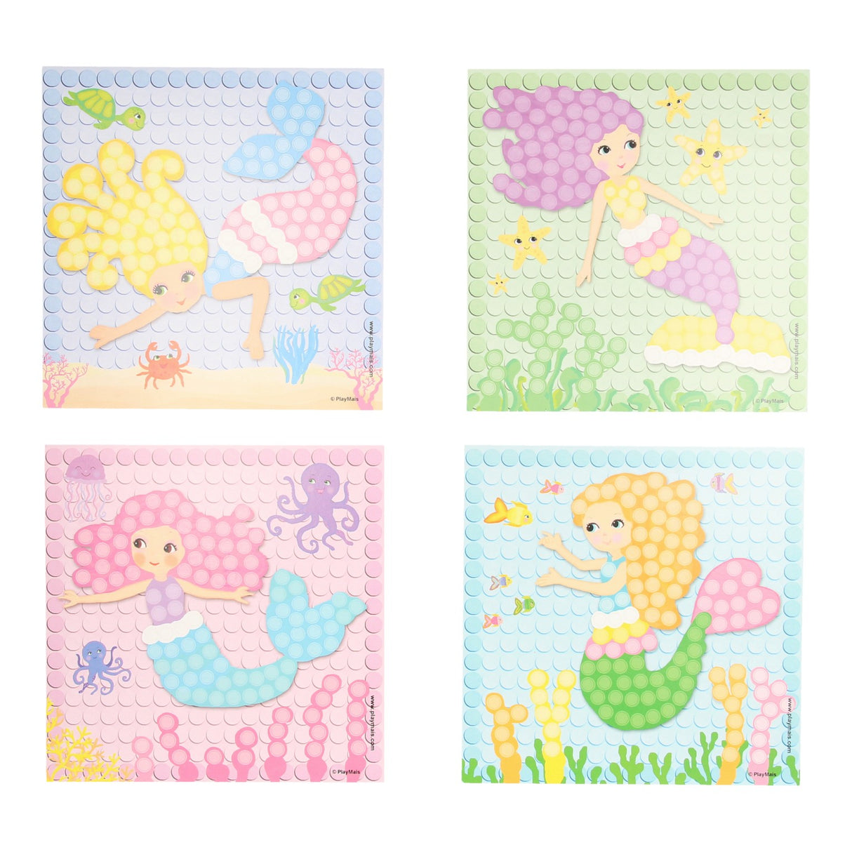 Playmais Playmais Mosaic Cards decora la sirena da sogno