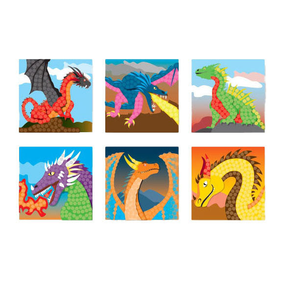 Playmais Mosaic -Karten dekorieren Fantasy -Drache