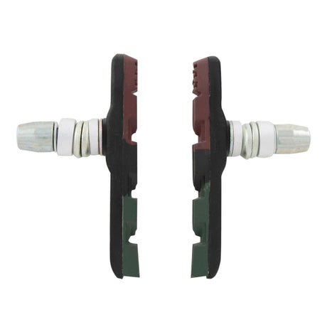 BRASSCHLAGE BREMS BLOCK SET V-BRAKE mit Allen 70 mm dreifarbig (braunes schwarzes Grün)