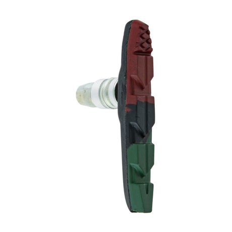 BRASSCHLAGE BREMS BLOCK SET V-BRAKE mit Allen 70 mm dreifarbig (braunes schwarzes Grün)