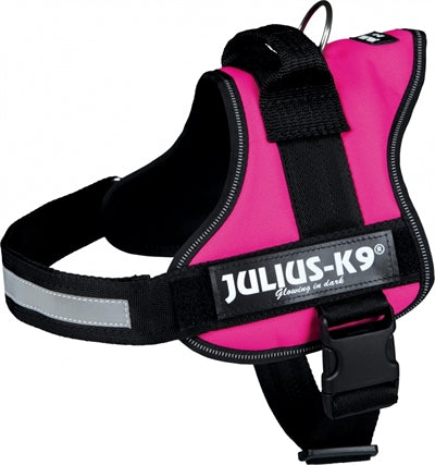 Julius k9 power-harnas tuig voor labels fuchsia