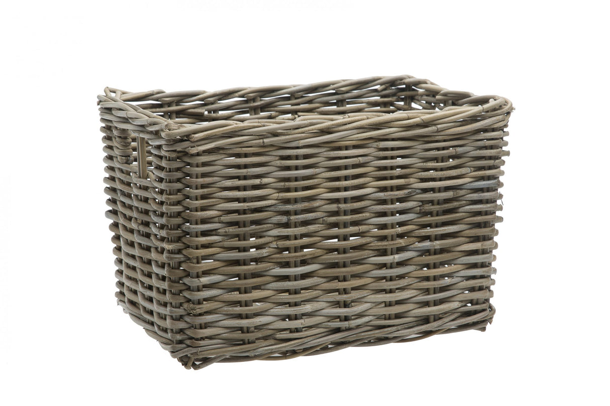 Newloxs Rattan Velolaket Neit Brisbane grouss 39 Liter 46 x 36 x 26 cm Grau