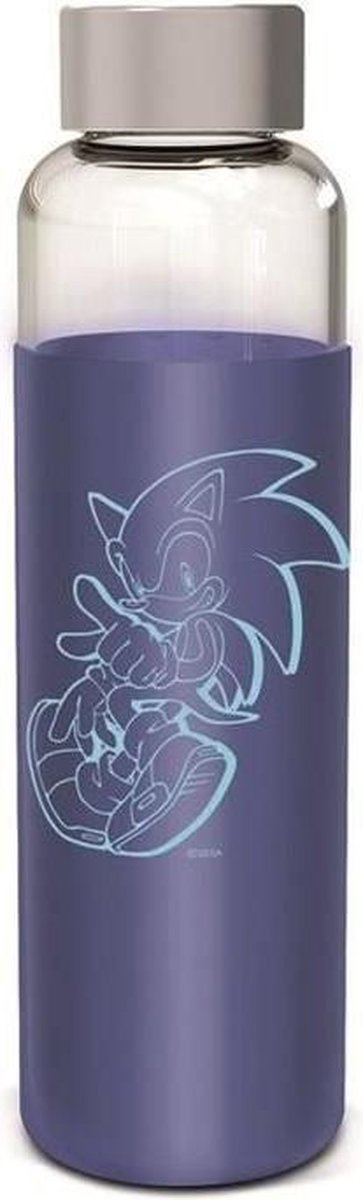 Anders-Flasche – Stor – Sonic – Glas mit Silikonhülle – wiederverwendbar – 585 ml