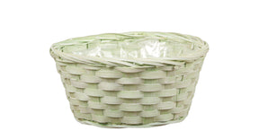 Pc. bamboo basket l. green ø 20x9 cm