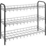 Metaltex Schuhschuh Rack 3 Böden 64x23x59 cm Schwarz
