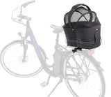 Trixie Fahrradkorb hinten schwarz mit Kissen und Haube