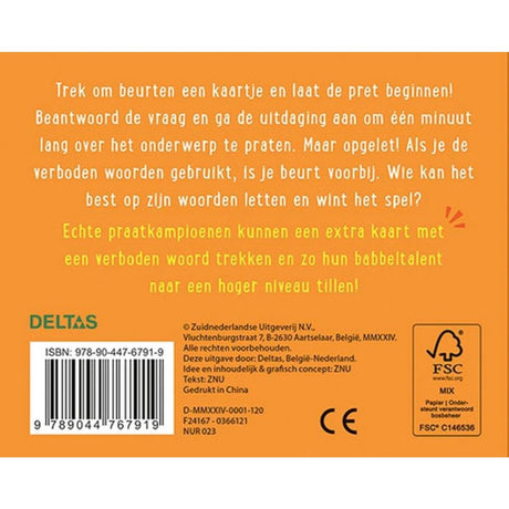 Deltas, achten Sie auf Ihre Worte! Kartenspiel