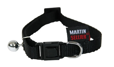 Martin Kattenhalsband nylon uni zwart