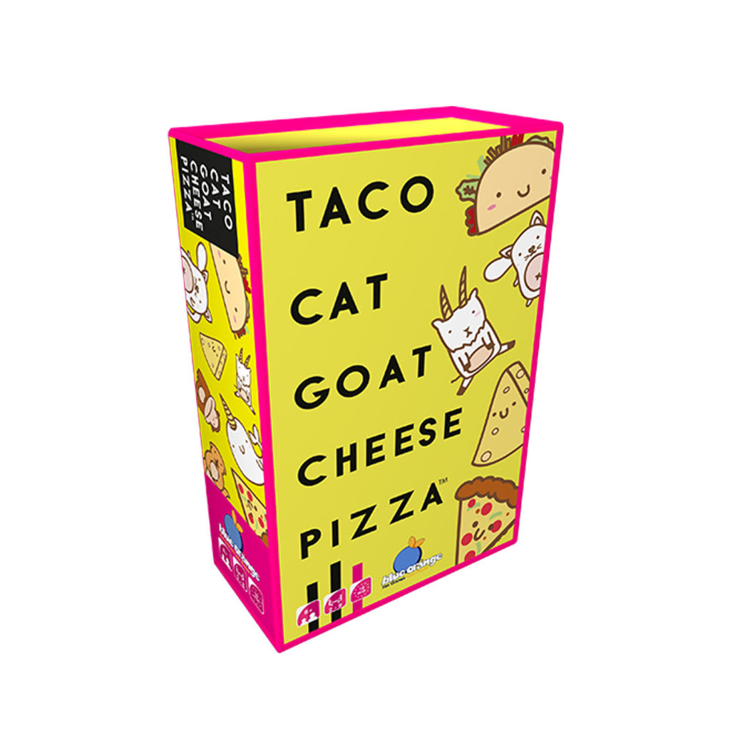 Blau-orangefarbene Taco-Katzen-Ziegenkäse-Pizza