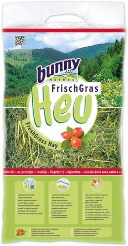 Bunny Natur Frësch Gras Hay mat Rose Lach