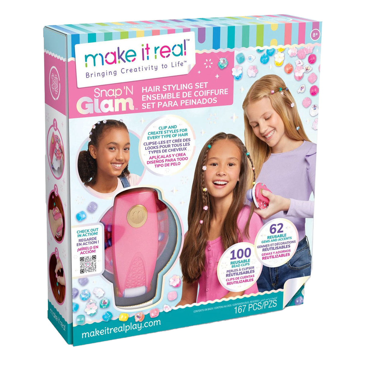 Machen Sie daraus ein Set aus echten Haarperlen und Accessoires