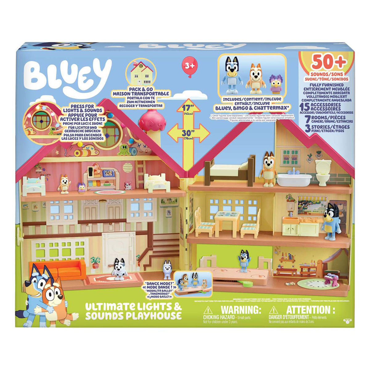 Moose Toys Bluey ultimatives Spielhaus mit Licht und Sound