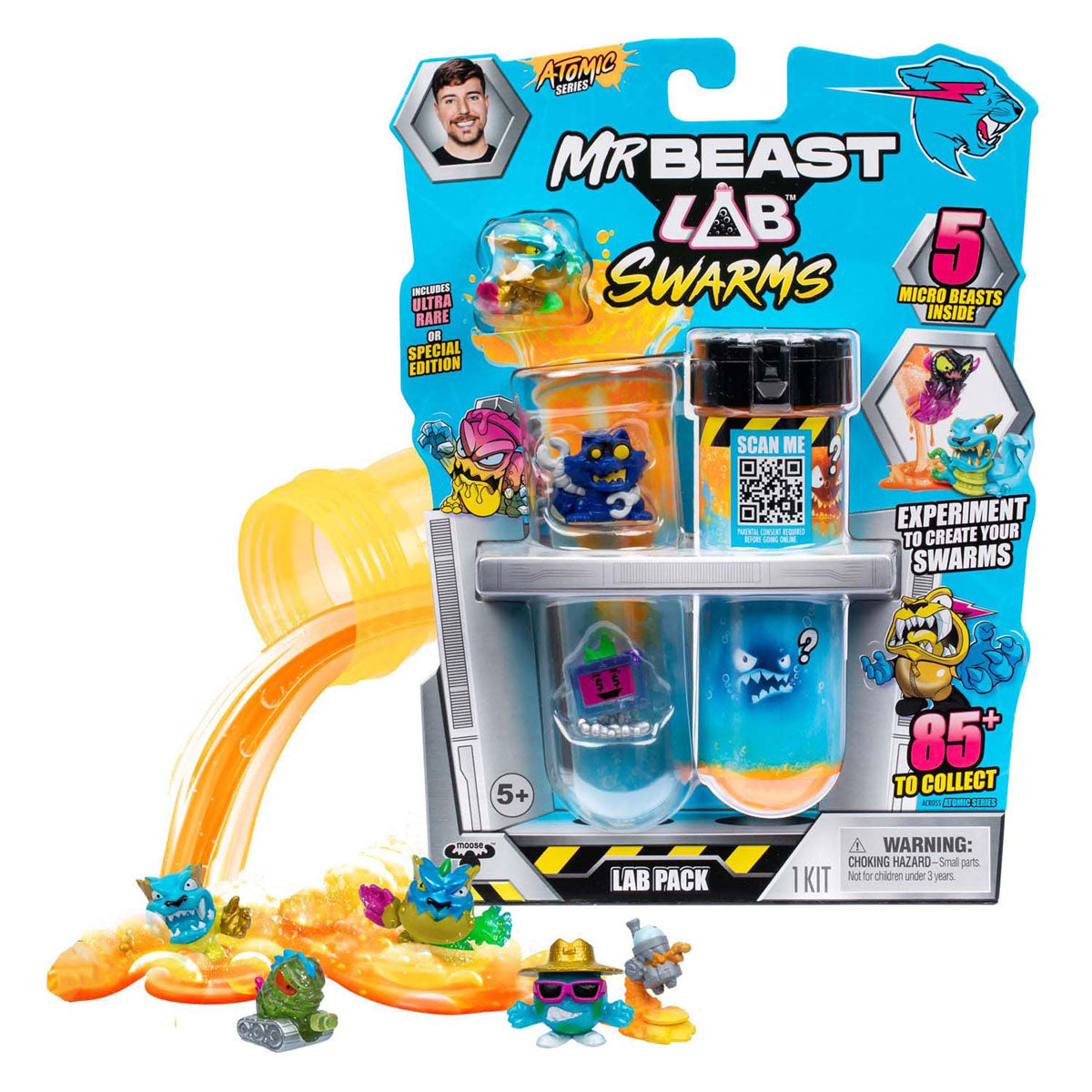 Spectron Mrbeast Lab Swarms Serie 2 Atomic Series Actionfigur, 5er-Pack