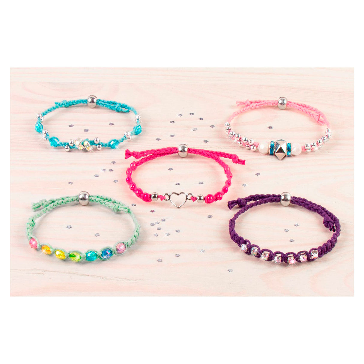 Make it real - diy regenboog sieradenset - maak 5 unieke armbandjes