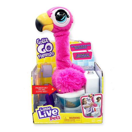 Kleine lebende Haustiere – Gottago-Flamingo – interaktives Kuscheltier – singt, tanzt und legt echten Kot