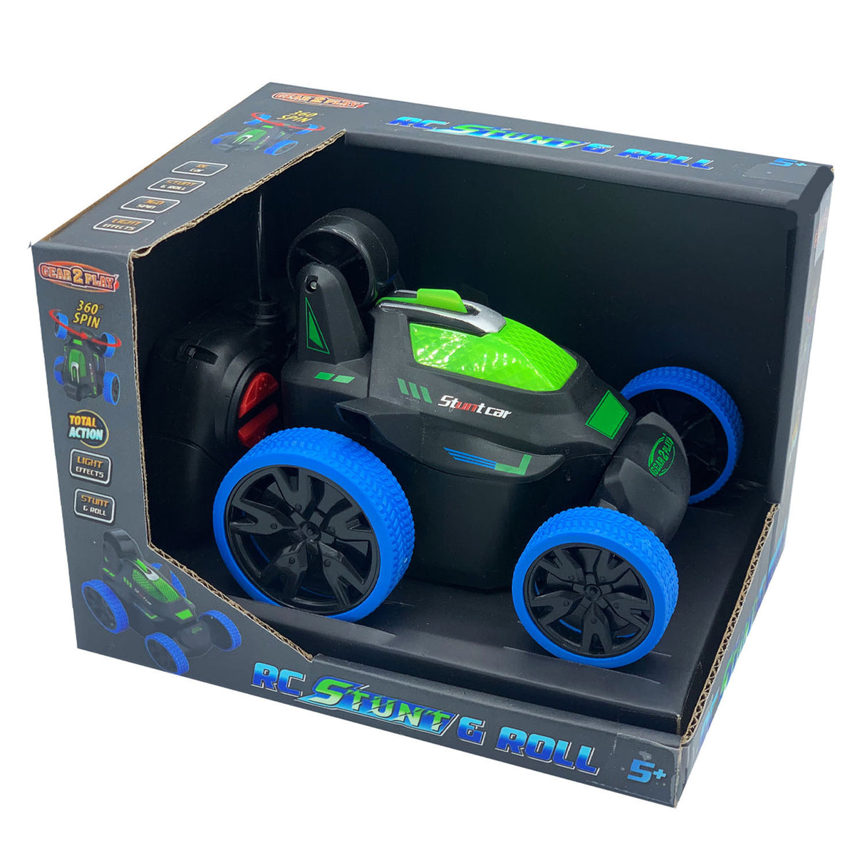 Gear2Play RC Stunt roll controllable car blue