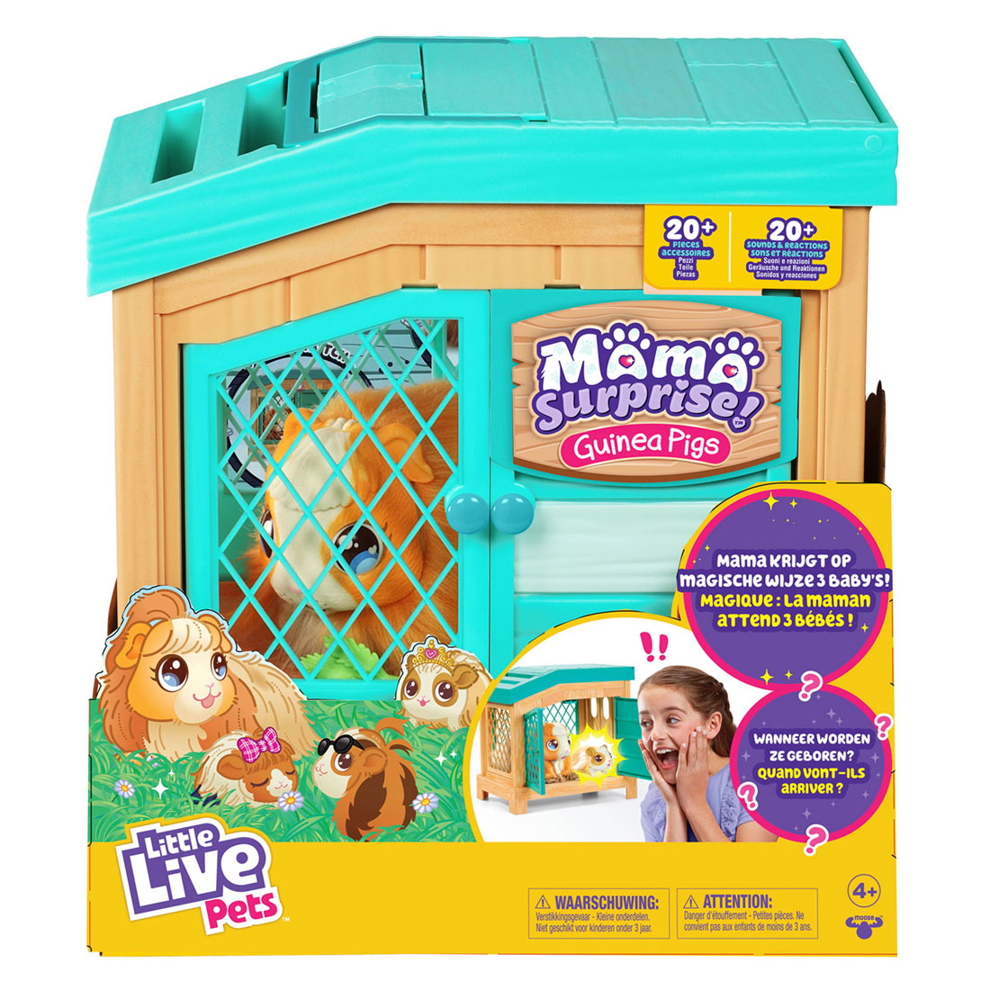 MOSESE TOYS LITTLE PETS LIVE MAMA SURICIONES MINI PLAY FIGURA GADIA