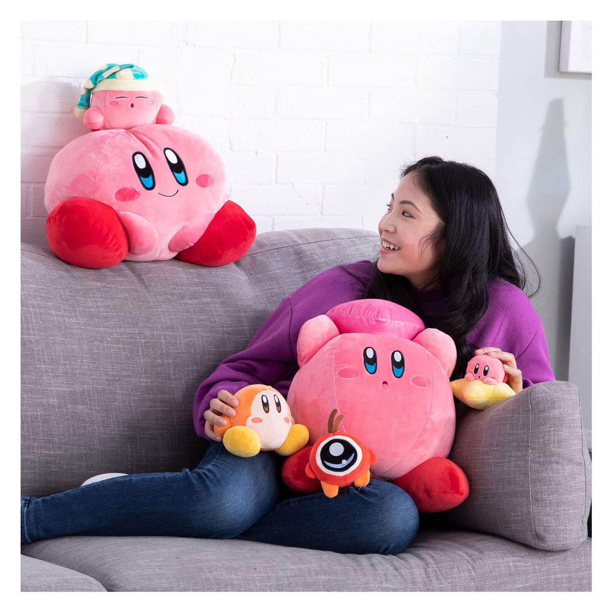 Tomy Mocchi Mocchi Mega Kirby Hug Plüsch, 32 cm