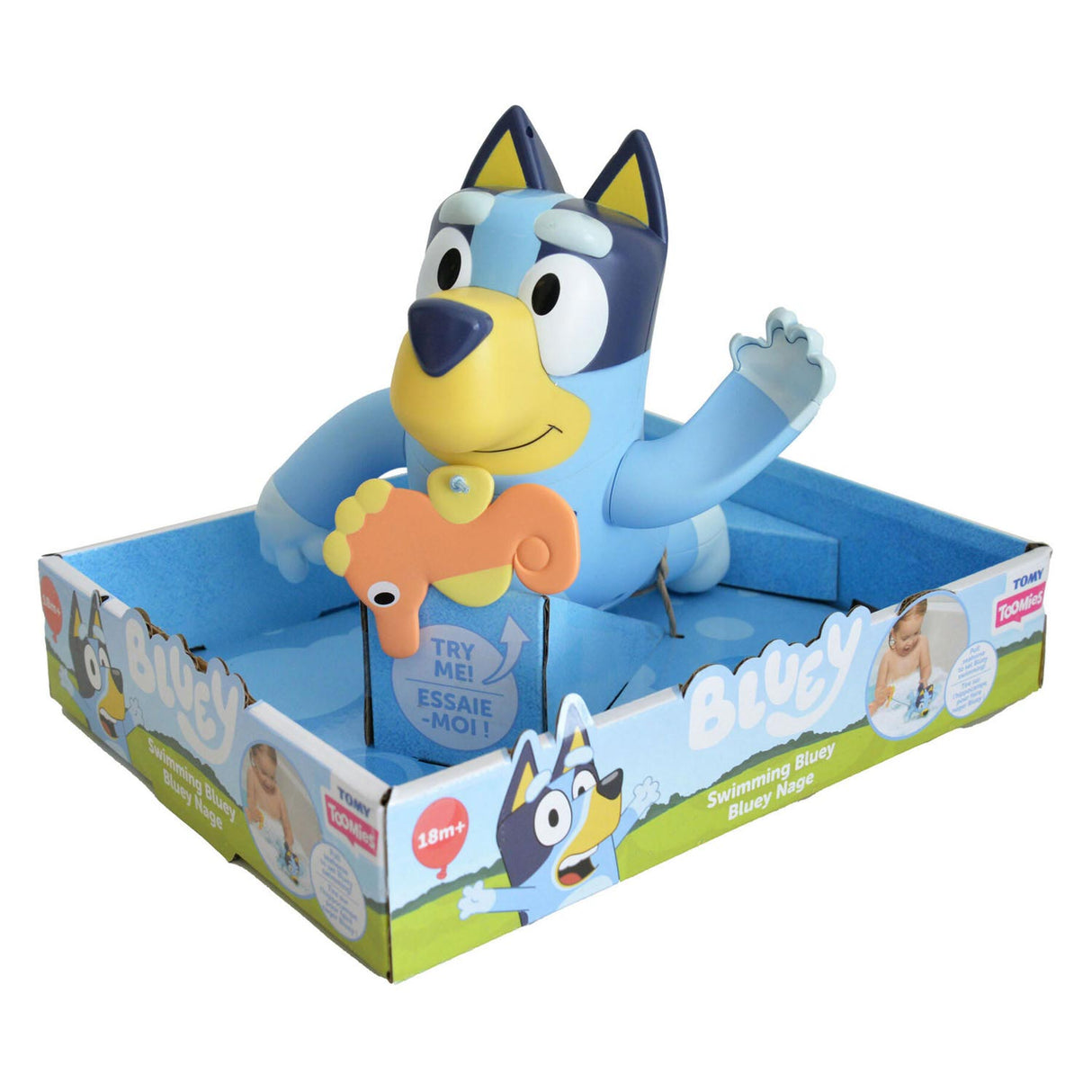 Tomy Swimming Bluey Figura da bagno giocattoli