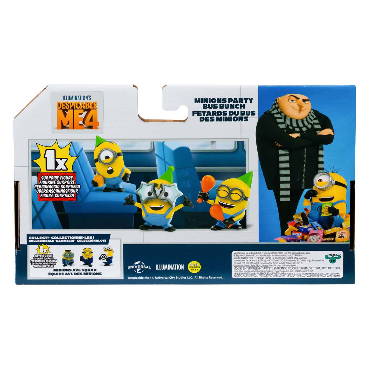 Moose Toys Despicable Me 4 - AVL Squad Speel Abbildungen 4 -Pack