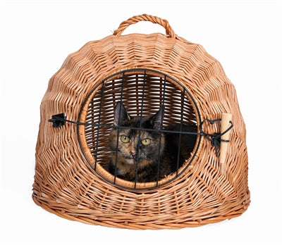 Trixie rattan cat basket with door