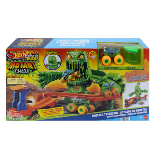 Hot Wheels Monster Trucks Besiege das mutierte Monster – Spielset mit Spielzeugauto und Schleim
