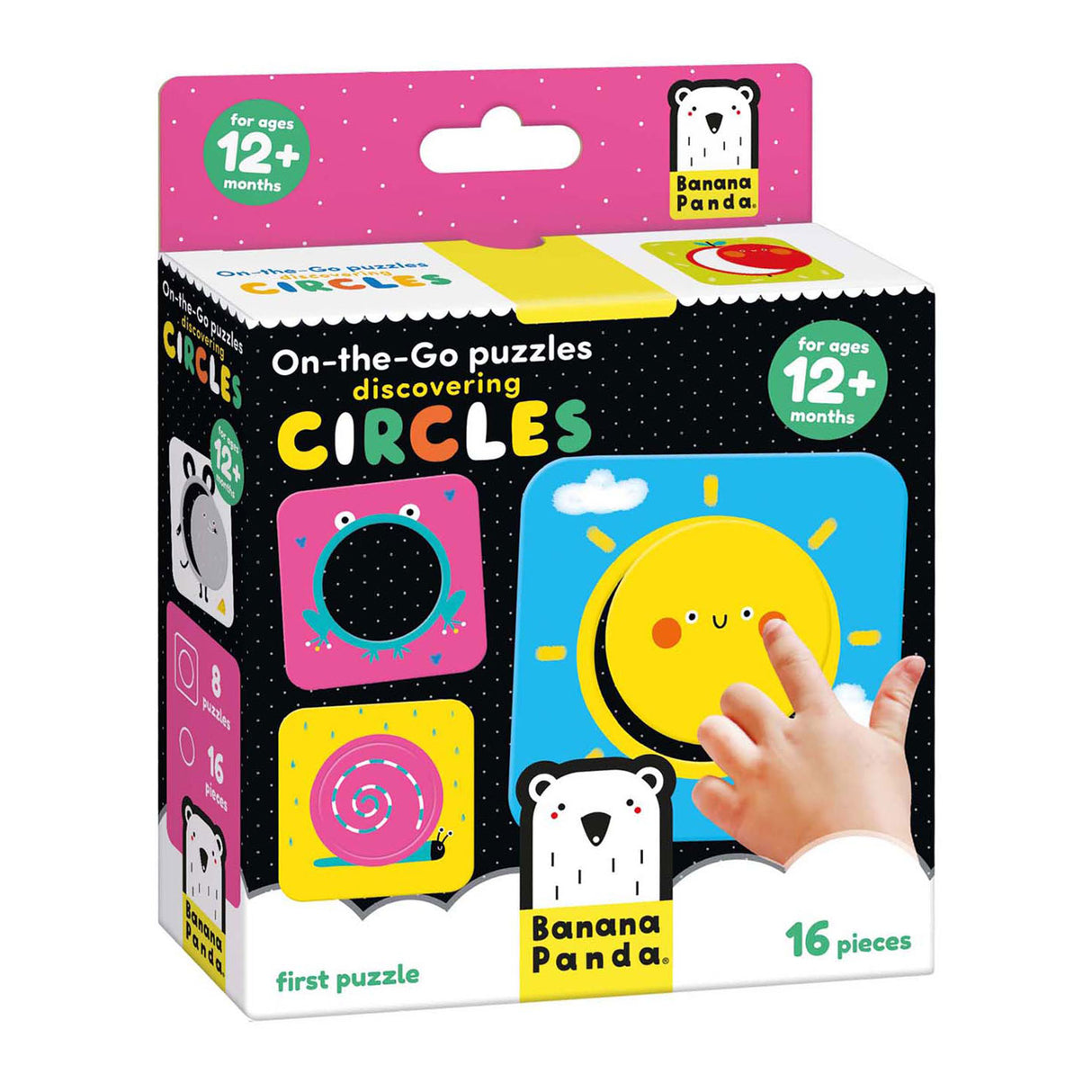 Bananenpanda – Puzzle für unterwegs, Kreise entdecken – 16-tlg.
